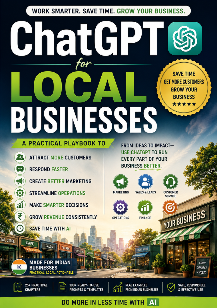 ChatGPT for Local Businesses — 241-page practical playbook for Indian small businesses