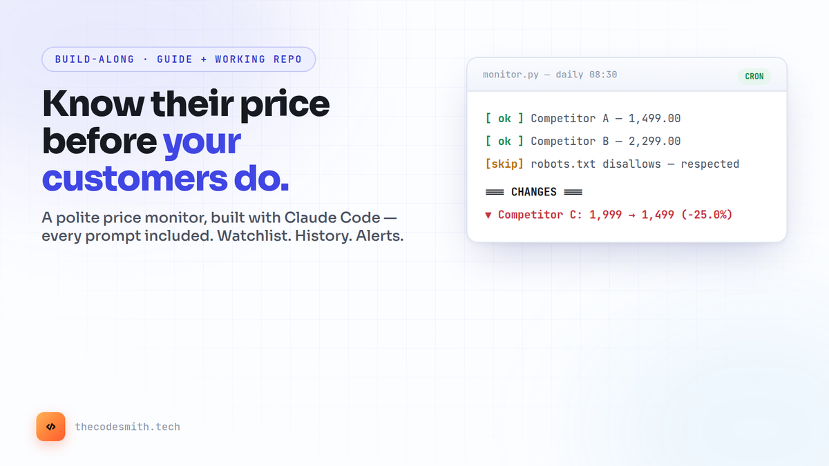 Build a Price Monitor with Claude Code