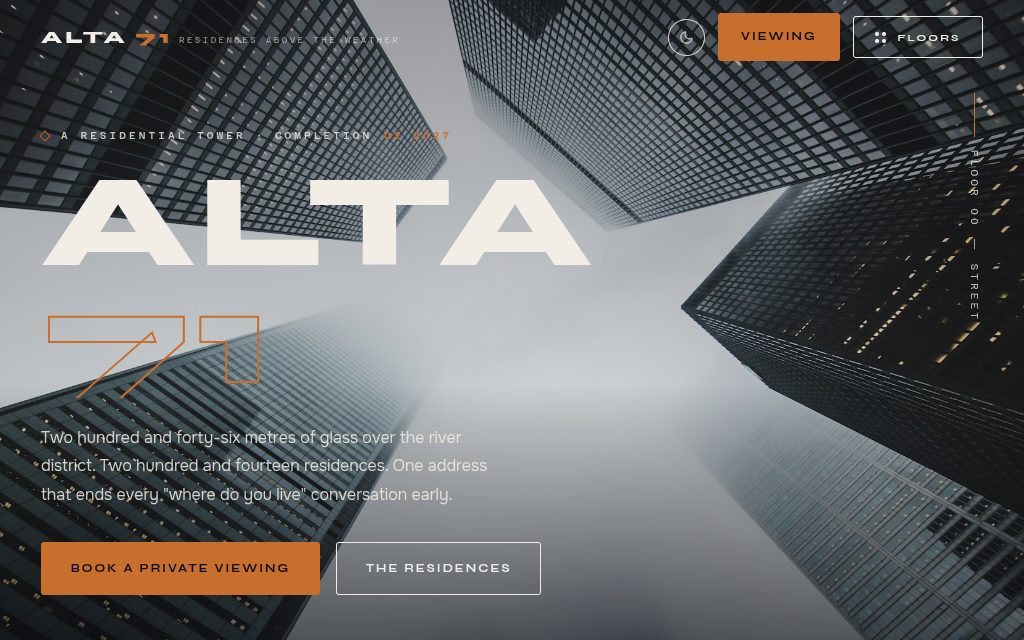 Opening screen of template 11 — ALTA 71