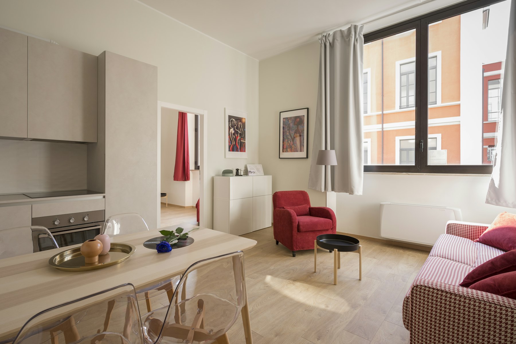 The Tower Suite — double-height room with a reading loft above