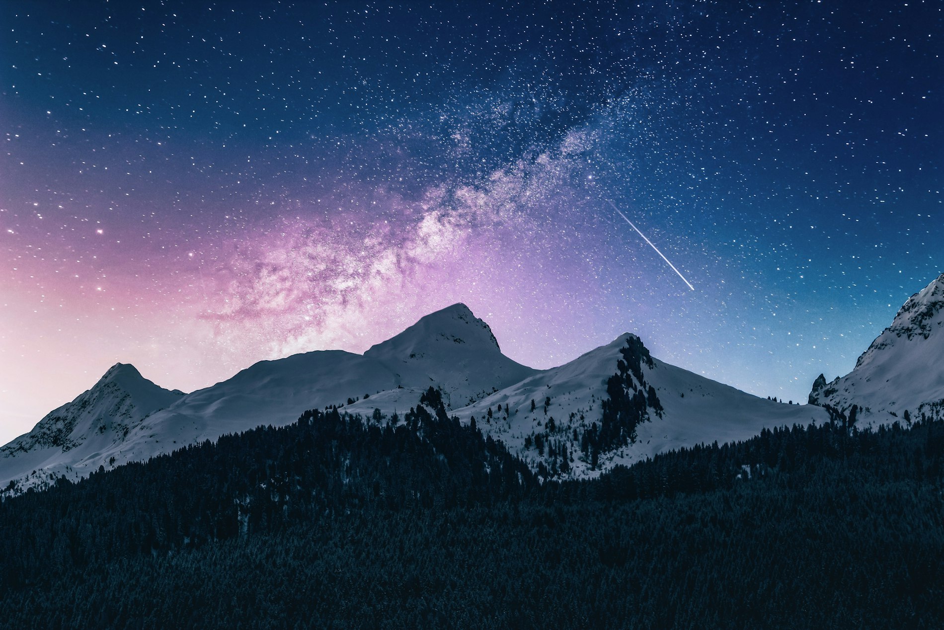 Mountain ridge under a night sky — pressure, held quietly