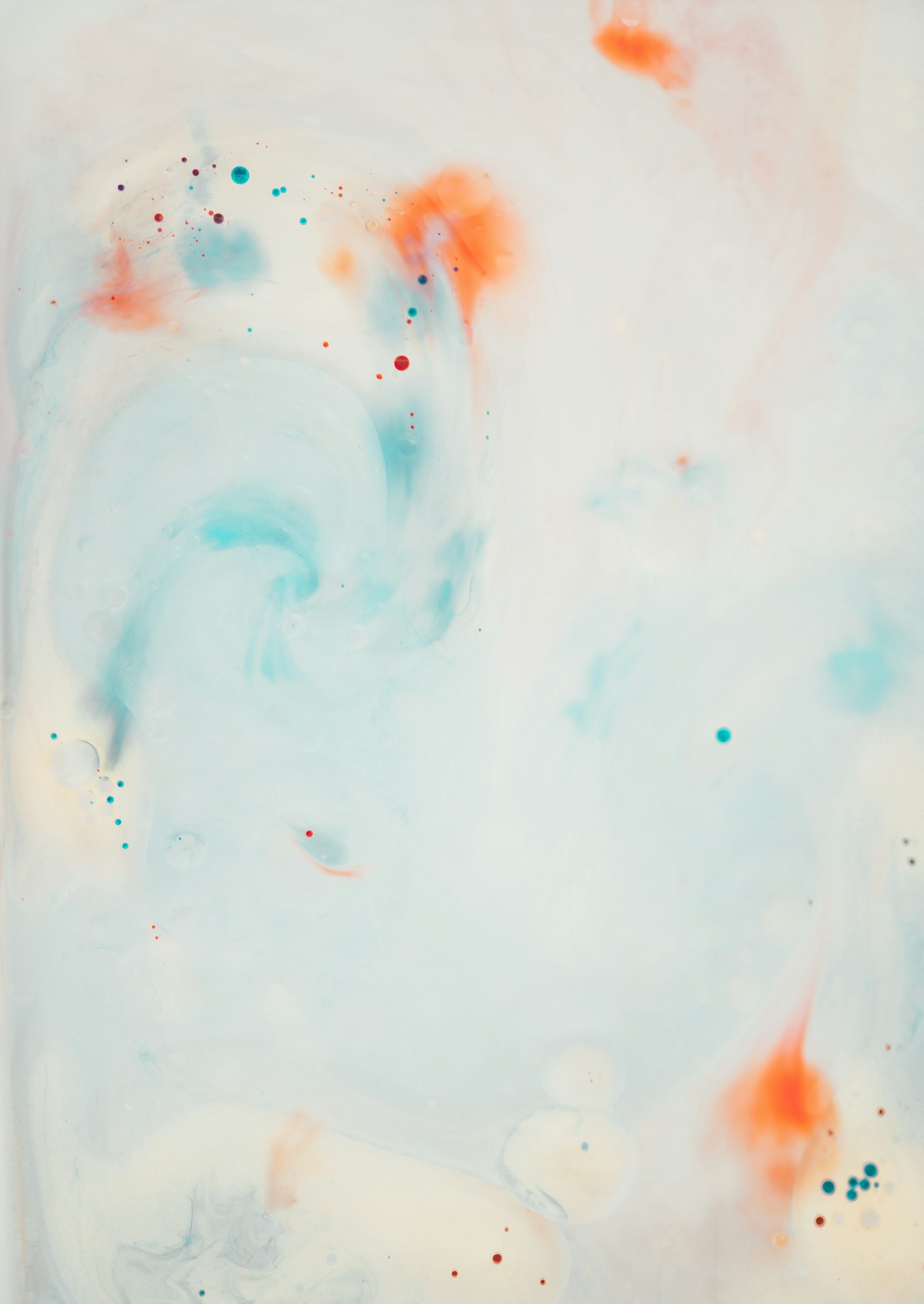 Hand-painted silk in rose and pale blue