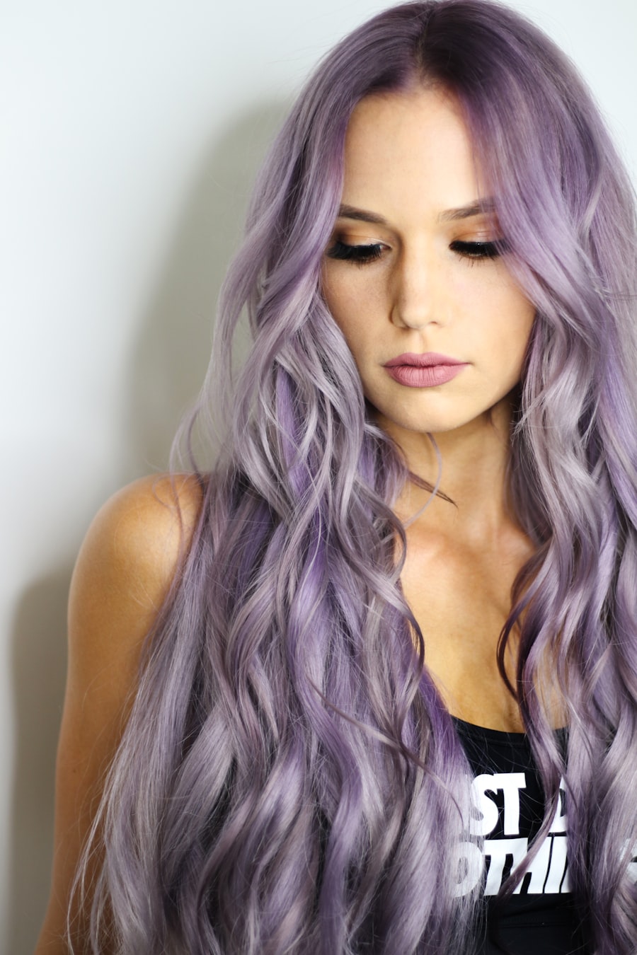 Lavender balayage colour