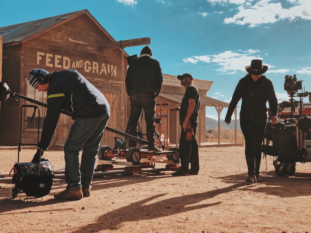 Western feature set in the desert