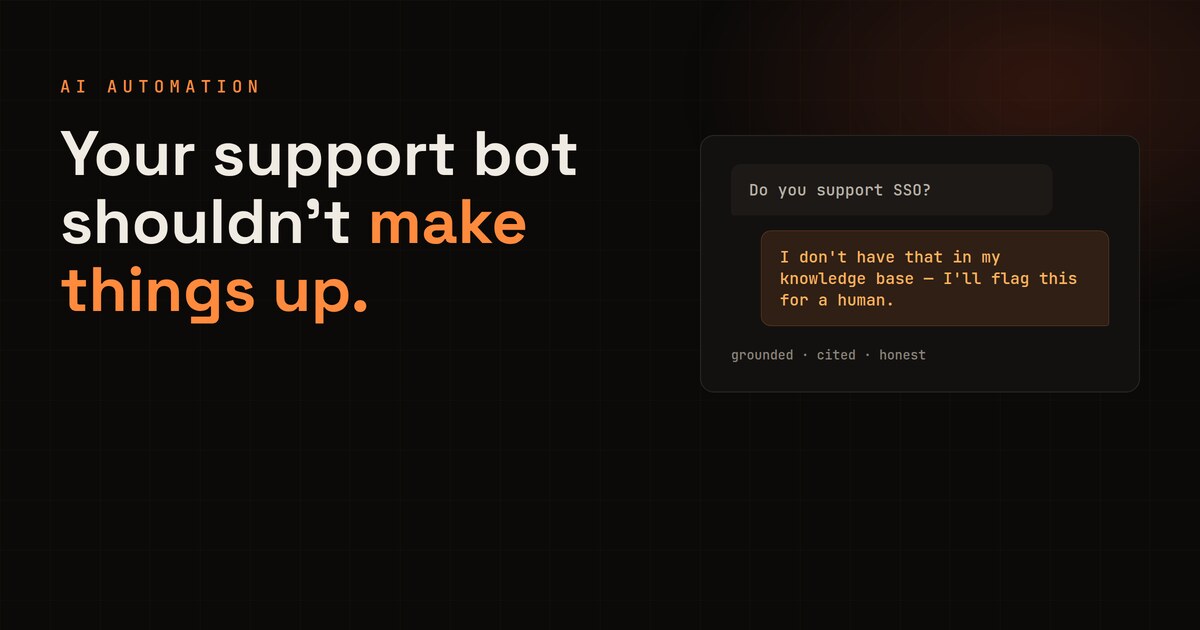 How to Stop a Support Chatbot From Making Things Up